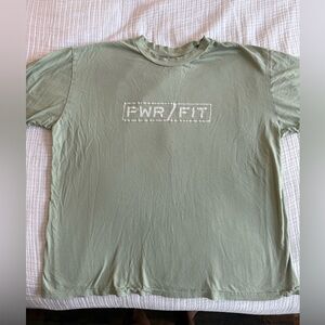 Elwood boxy crop vintage inspired tee. Sage green